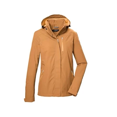 Afbeelding van killtec dames Functionele waterdichte jas/buitenjas met afritsbare capuchon KOS 28 WMN JCKT, hell sienna rot, 36, 42916 000