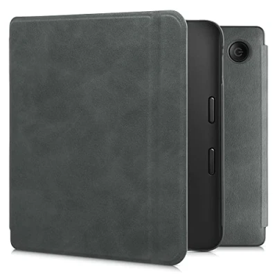 Afbeelding van kwmobile e reader hoesje compatibel met Kobo Libra 2 hoes Ereader case magnetische sluiting In antraciet