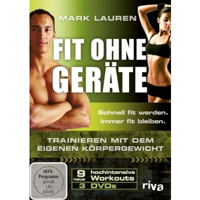 Afbeelding van Fit ohne Geräte: Trainieren mit dem eigenen Körpergewicht 9 neue hochintensive Workouts 3 DVDs