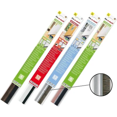 Afbeelding van Fix o moll Deurborstel Premium zelfklevend 1m aluminium