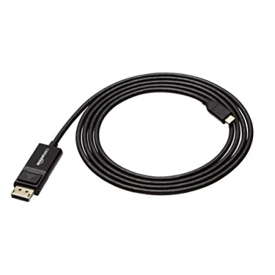 Afbeelding van Amazon Basics DisplayPort naar USB C kabel, bidirectioneel, 1,8 m, zwart
