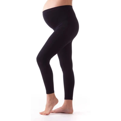 Afbeelding van Zwangerschap legging in ZWART kleur, Naadloos Maat M/L