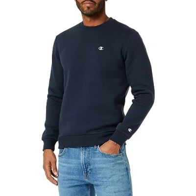 Afbeelding van Champion Basic Crewneck Sweater, Heren, Maat: Small, Dark blue