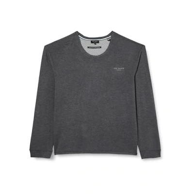 Afbeelding van Ted Baker Supersoft Jersey Longsleeve Donkergrijs Marl, Donker Grijs L