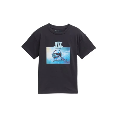 Afbeelding van TOM Tailor Tshirt print voor kinderen, Maat: 92/98, Coal grey