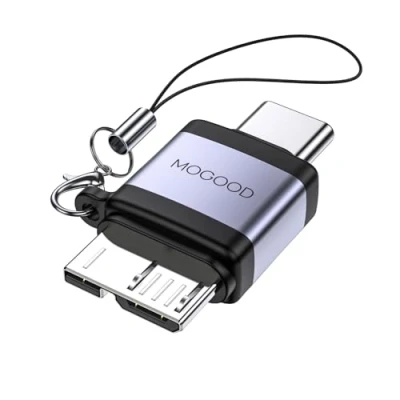 Afbeelding van MOGOOD USB C Male naar Micro B Male, USB3.0 Data Adapter, Charging Converter Adapter voor Externe Harde SSD Schijf, Digitale Camera, Telefoon (1 Pack)