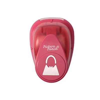 Afbeelding van Vaessen Creative Pons handtas met motief, medium, motiefperforator van metaal en plastic, gestanst motief 6.5 x 4.5 4.4 cm, om te knutselen papier