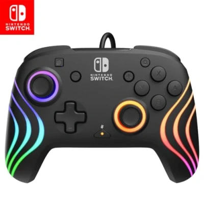 Afbeelding van PDP Nintendo Switch Afterglow Wave Wired Black