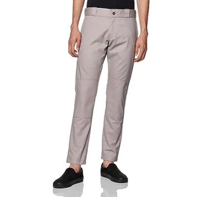 Afbeelding van Dickies Dunne rechte dubbele knie werkbroek voor heren, Zilver, 30W / 30L