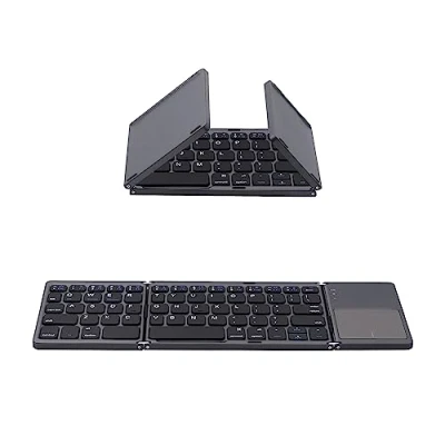 Afbeelding van Mcbazel Opvouwbaar toetsenbord, Bluetooth 5.0 met touchpad, draagbaar, draadloos toetsenbord voor tablet/mobiele telefoon/pc/iOS/Android/MacOS/Windows