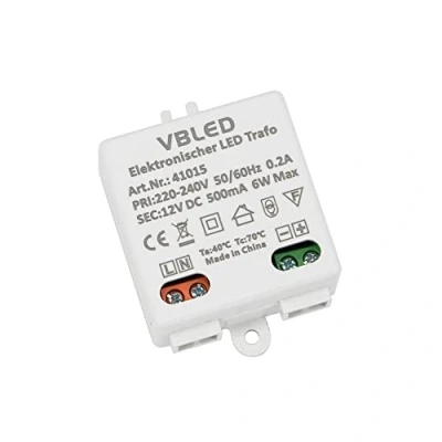 Afbeelding van VBLED® LED transformator Mini 12V/DC, 0 6W Transformer / Voeding Driver