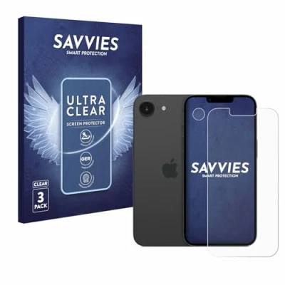 Afbeelding van Savvies Screenprotector voor Apple iPhone 16e (Voor+Camera) Folie Beschermfolie transparant (6 Stuks)