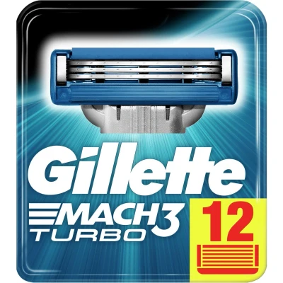 Afbeelding van Gillette Mach3 Turbo Scheermesjes 12 Stuks