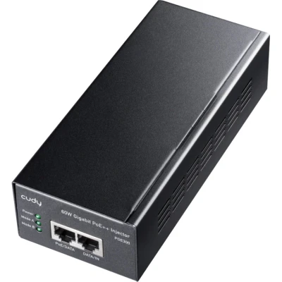 Afbeelding van Cudy POE300 60W PoE + /PoE Gigabit injector, voeding tot 60W, RJ 45 afgeschermd bij 10/100/1000 Mbps, IEEE 802.3af / 802.3at, compact en zuinig