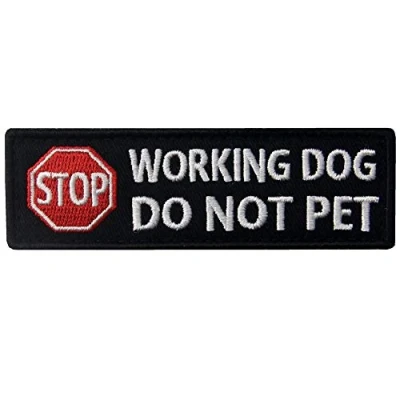 Afbeelding van EmbTao Service Hond Werk Niet Huisdier Vesten/Harnas Geborduurde Haak en Loop Patch