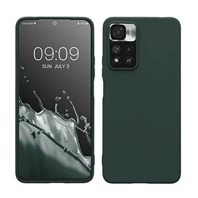 Afbeelding van kwmobile telefoonhoesje geschikt voor Xiaomi Redmi Note 11 Pro+ 5G / Pro Plus Hoesje smartphone Back cover in mosgroen