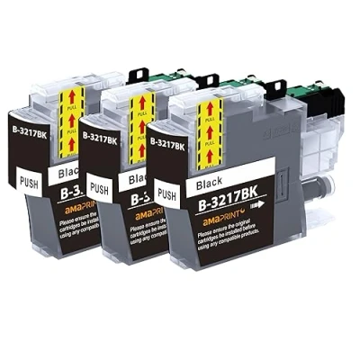 Afbeelding van Amaprint 3 XL cartridges compatibel met Brother LC3217 LC3217bk Zwart voor MFC J5330dw J5335 J5730dw J5930dw J6530dw J6535dw J6930dw J6935