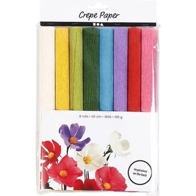 Afbeelding van Creativ company crêpepapier regenboogkleuren 8 vellen