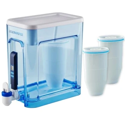 Afbeelding van ZeroWater 5,2 L Cup Ready Read waterfilterdispenser Combo met 3x geavanceerde 5 traps filter, NSF gecertificeerd voor het verminderen van lood en PFOA/PFOS, onmiddellijk TDS uitlezen