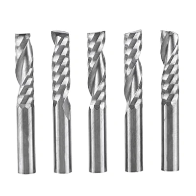 Afbeelding van 5 stks 6mm Schacht Wolfraam Carbide Enkele Fluit End Mills CNC Router Frezen Bits voor Hout Aluminium Staal