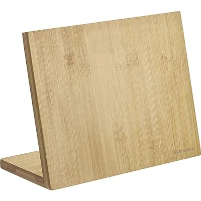 Afbeelding van Westmark messenblok houten messenhouder met een magnetische kern, stabiele houder voor keukenmessen, gemakkelijk schoon te maken magnetisch bamboe