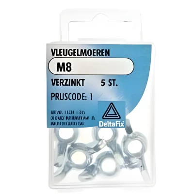 Afbeelding van Deltafix Vleugelmoer M8 5 Stuks