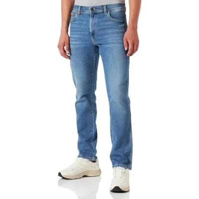 Afbeelding van Wrangler Heren Jeans Broeken Texas regular/straight Fit Blauw 46W / 34L Volwassenen