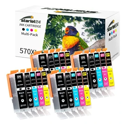 Afbeelding van Starlet Inktcartridges compatibel met Canon PGI 570 CLI 571 XL voor Pixma MG5700 MG5750 MG5751 MG6800 MG6850 MG7750 TS5000 TS5050 (4 PGBK 4 zwart cyaan magenta geel)