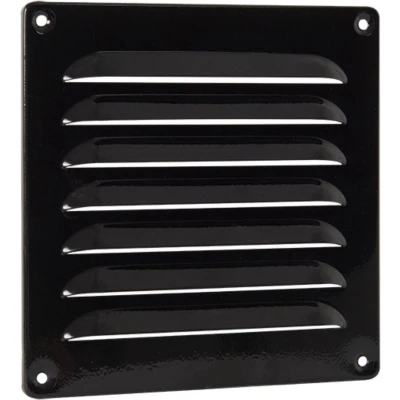 Afbeelding van Nedco Schoepenrooster Vierkant Aluminium 160 x mm Zwart