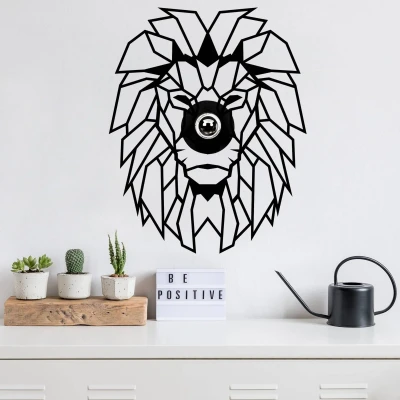 Afbeelding van Wandlamp origami leeuw Apertura 39 x 12 49 cm MDF Metaal Zwart Menzzo