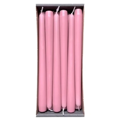 Afbeelding van Nordring 12 stuks puntige kaarsen 2,3 cm x 25 hoog antiek roze