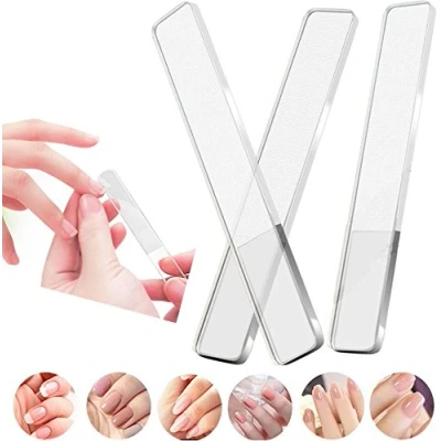 Afbeelding van 3 Stks/Set Nano Glas Nagel Bestanden Professionele Crystal Buffer, Natuurlijke Nagels Gepolijst en Glanzend