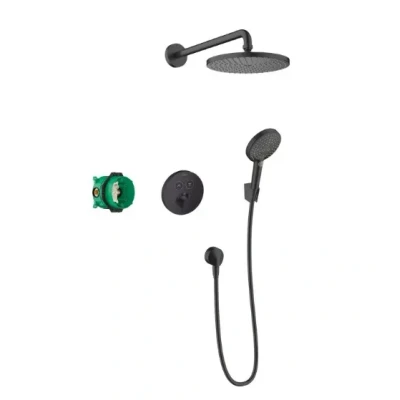 Afbeelding van Hansgrohe Croma select HG ShowerSet met PowderRain hoofddouche 240 mat zwart