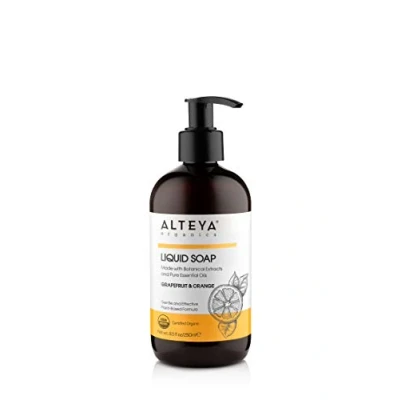Afbeelding van Alteya Organic Vloeibare Zeep Grapefruit &amp; Sinasappel 250 ml USDA Biologisch Gecertificeerde Puur Natuurlijke en Douchegel