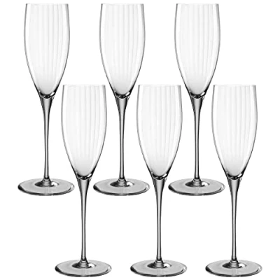 Afbeelding van Champagneglas Leonardo Poesia Grijs 250ml (Set van 6)