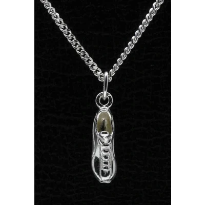 Afbeelding van Zilveren Voetbalschoen ketting hanger groot