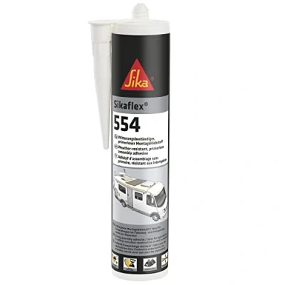 Afbeelding van Sika Montagelijm Sikaflex 554 zwart ideaal voor grote onderdelen en hoge dynamische belasting verouderings weerbestendig 300 ml
