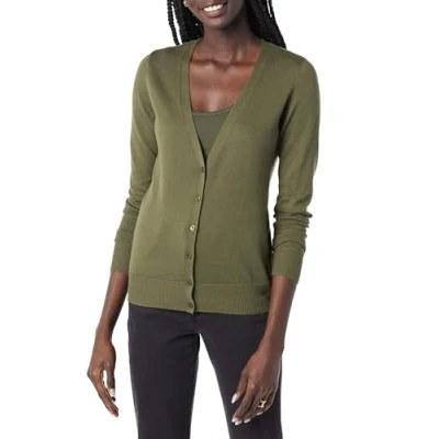 Afbeelding van Amazon Essentials Women&#039;s Lichtgewicht vest met V hals (verkrijgbaar in grote maten), Olijfgroen, XL