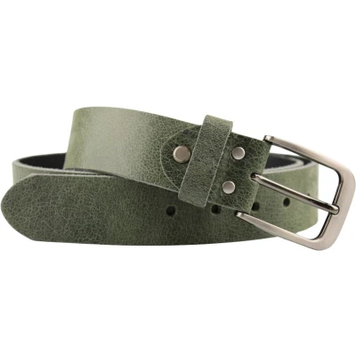 Afbeelding van Fana Belts Leren Riem Groen Buffelleer Luxe Trendy riemen Taillemaat 105