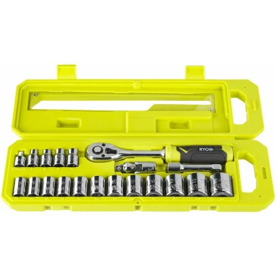 Afbeelding van Ryobi RHRS20PC 20 delige 3/8&quot; ratel en dopsleutelset 5132006069