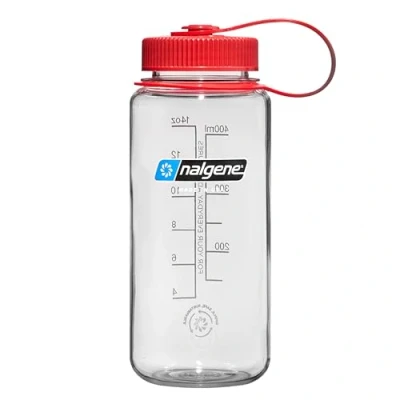Afbeelding van Waterfles Nalgene Wide Mouth 500 ml Clear Red Cap