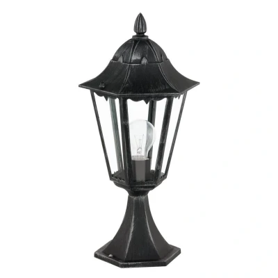 Afbeelding van EGLOÂ NavedoÂ Â BuitenverlichtingÂ TuinpaaltjeÂ 1Â LichtsÂ Zwart,Â Zilver Patina