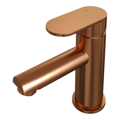 Afbeelding van Brauer Copper Edition Wastafelmengkraan opbouw laag model C PVD geborsteld koper