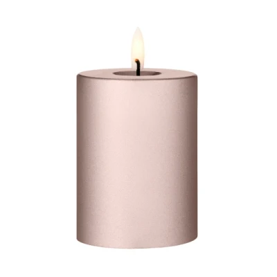 Afbeelding van Ester &amp; Erik Led Pillar kaars H10cm champagne metallic
