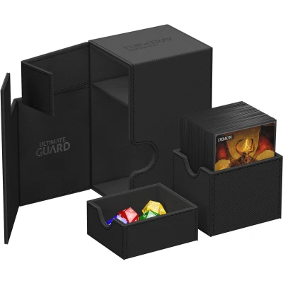 Afbeelding van Ultimate Guard Flip&#039;n&#039;Tray Deck Case 80+ XenoSkin Monocolor Black