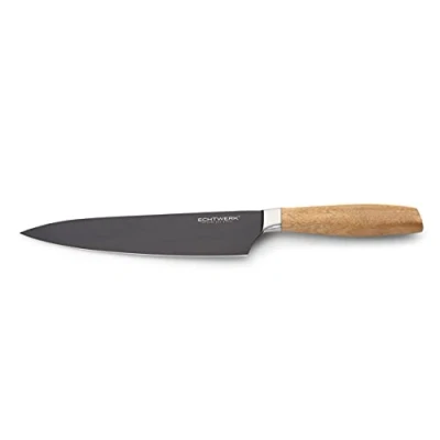 Afbeelding van Echtwerk Koksmes &quot;Classic&quot; van hoogwaardig staal, keukenmes met handvat rozenhout, Black Edition, lemmetlengte: 20 cm