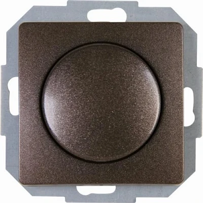 Afbeelding van Kopp Parijs universele dimmer met drukschakelaar voor LED, fase en faseafsnijding, LED 3 100 Watt, gloeilampen 10 250 palissander bruin, 846026084