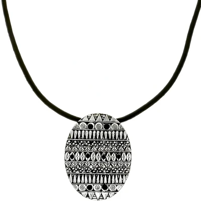 Afbeelding van Behave Vintage ketting met ovale hanger