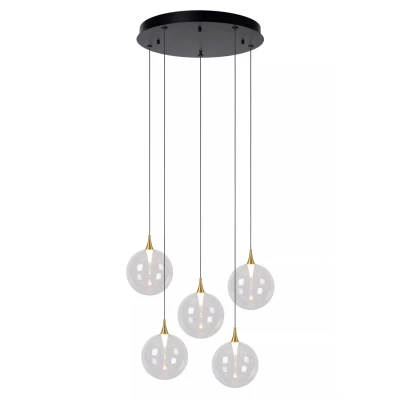 Afbeelding van Premium By Lucide Gisela Hanglamp Ø 48 X 150 Cm 5 3,8W Dimbare LED Incl. Transparant
