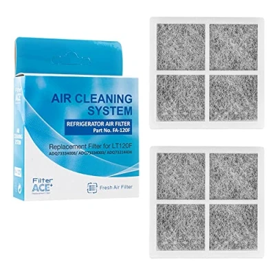 Afbeelding van ACE+ FA 120F Luchtfilter voor koelkast, compatibel met LG Pure N Fresh ADQ73214405 ADQ73214404 ADQ73214408 antibacteriële Pur Air koelkastfilter (verpakking van 2)